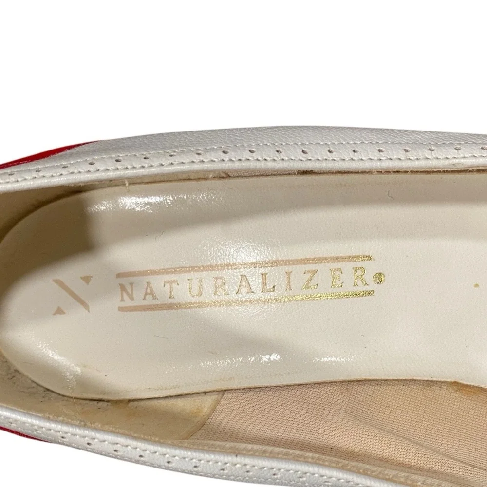 Vintage Naturalizer‎ Women's Heels Size 7.5 Red White Pump